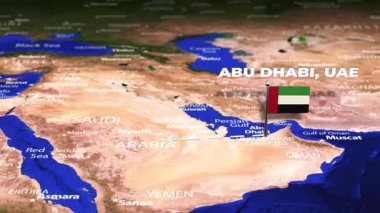 Abu Dabi 'den San Jose' ye uçuş. Bayrak iğneli COSTA RICA.