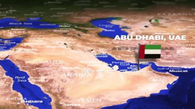 Abu Dabi, BAE 'den San Salvador' a, el Salvador 'a bayrak iğneli uçuş.