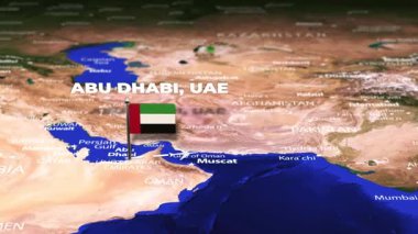 Abu Dabi 'den Seul' e, Güney Kore 'ye bayrak iğneli uçuş.