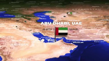 Abu Dabi, BAE 'den Üsküp' e uçuş, MACEDONIA bayrak iğneleriyle