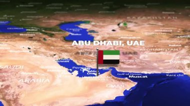 Abu Dabi, BAE 'den Stockholm' e uçuş, bayrak rozetleriyle SWEDEN