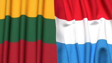 LITHUANIA ve LUXEMBOURG Bayrakları