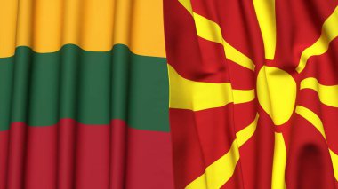 LITHUANIA ve MACEDONIA Bayrakları