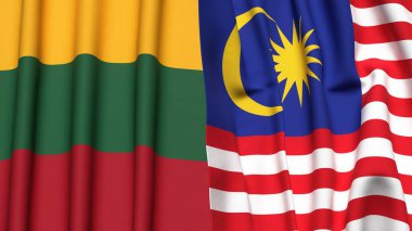 LITHUANIA ve MALAYSİYA Bayrakları