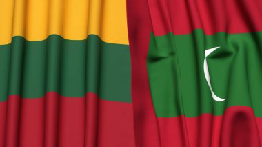 LITHUANIA VE MALDIVES Bayrakları
