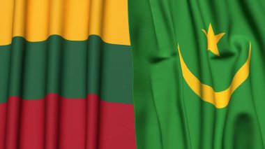 LITHUANIA ve MAURITANIA Bayrakları