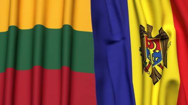 LITHUANIA ve MOLDOVA Bayrakları