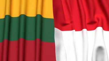 LITHUANIA ve Monako bayrakları