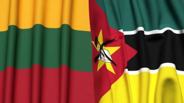 LITHUANIA VE MOZAMBİQUE Bayrakları