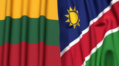 LITHUANIA ve NAMIBIA Bayrakları