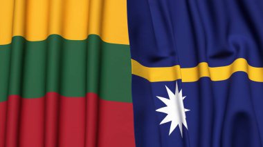 LITHUANIA ve NAURU Bayrakları