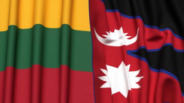 LITHUANIA ve NEPAL Bayrakları
