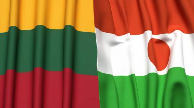 LITHUANIA VE NIGER Bayrakları