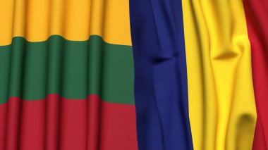 LITHUANIA ve ROMANIA Bayrakları