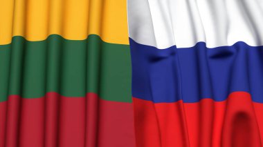 LITHUANIA ve RUSYA Bayrakları