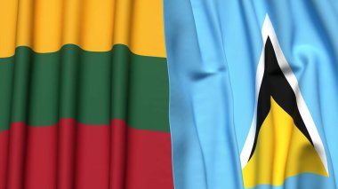 LITHUANIA ve SAINT LUCIA Bayrakları
