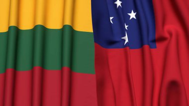 Litvanya ve Samoa Bayrakları