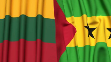 LITHUANIA Bayrakları ve SAO TOME