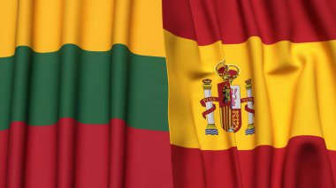 LITHUANIA VE İSPAN Bayrakları