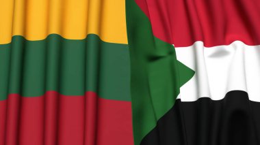 Litvanya ve Sudan bayrakları