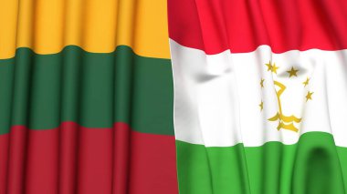 LITHUANIA ve TAJIKISTAN Bayrakları