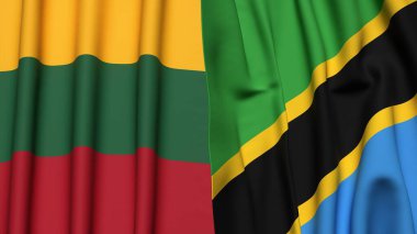 LITHUANIA ve TANZANIA Bayrakları