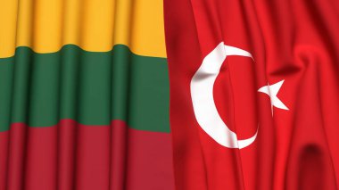 LITHUANIA VE TURKEY Bayrakları