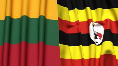 LITHUANIA ve UGANDA Bayrakları