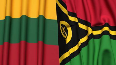 LITHUANIA ve VANUATU Bayrakları