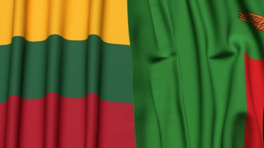 LITHUANIA ve ZAMBİA Bayrakları