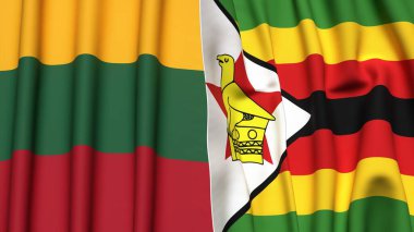 LITHUANIA ve ZIMBABWE Bayrakları