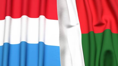 LUXEMBOURG ve MADAGASCAR Bayrakları
