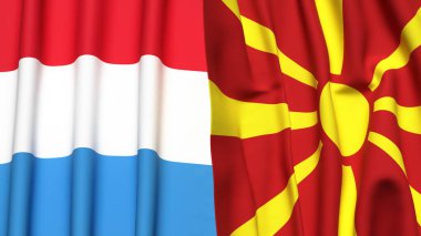 LUXEMBOURG ve MACEDONIA Bayrakları