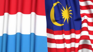 LUXEMBOURG ve MALAYSIA Bayrakları