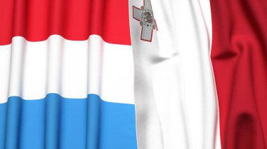 LUXEMBOURG ve MALTA Bayrakları