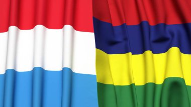 LUXEMBOURG ve MAURİSTAN Bayrakları