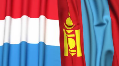 LUXEMBOURG ve Moğolistan Bayrakları