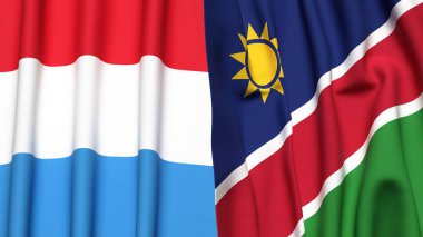 LUXEMBOURG ve NAMIBIA Bayrakları