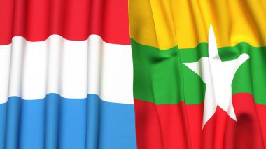 LUXEMBOURG ve Myanmar Bayrakları