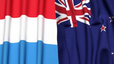LUXEMBOURG ve NEW ZEALAND Bayrakları