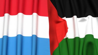 LUXEMBOURG ve Filistin 4k bayrakları
