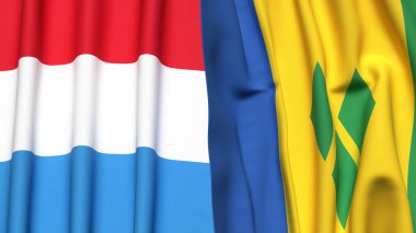 LUXEMBOURG Bayrakları ve SAINT VINCENT