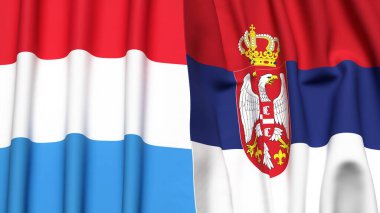 LUXEMBOURG ve SERBIA Bayrakları
