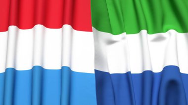 LUXEMBOURG ve SIERRA LEON Bayrakları