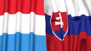 LUXEMBOURG ve SLOVAKIA Bayrakları