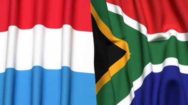 LUXEMBOURG Bayrakları ve Güney Afrika