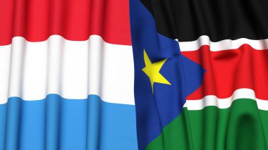 LUXEMBOURG VE GÜNEY SUDAN Bayrakları
