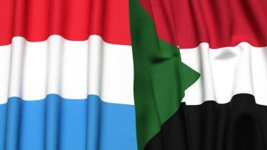 LUXEMBOURG ve SUDAN Bayrakları