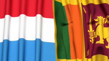 LUXEMBOURG ve SRI LANKA Bayrakları