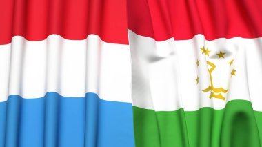 LUXEMBOURG ve TAJIKISTAN Bayrakları